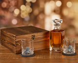 Wood Box Decanter Set