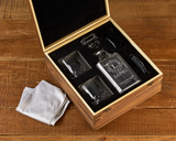 Wood Box Decanter Set