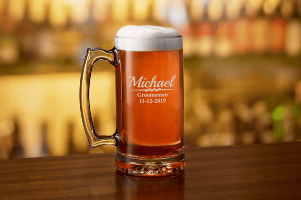 Custom Engraved Groomsmen Beer Mug