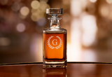 Custom engraved whiskey decanter initial