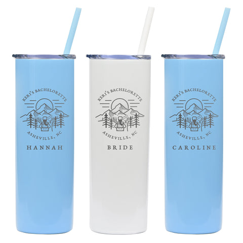 Hiking Mountain Bachelorette Tumbler