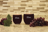 Nurse Engraved Etched Stemless Wine Glass - Nurses RN NP